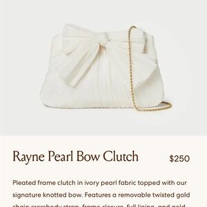 Loeffler Randall Rayne Pearl Bow Clutch
